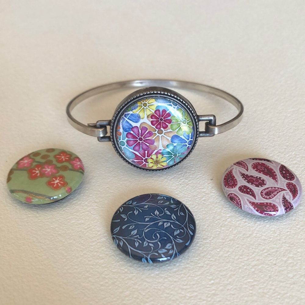 💜Magnabilities antique silver magnetic bracelet